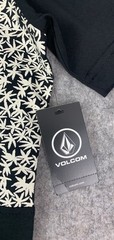 Volcom Summerside Crew Neck T-shirt Black Chest Panel Design Mens Size Large NEW