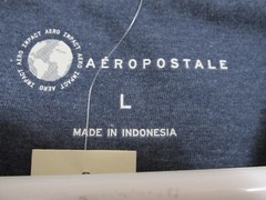 Men’s Aeropostale Peace Floral Smiley Graphic T-Shirt Blue Size Large