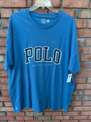 New $69.50 Tags NWT RALPH LAUREN POLO Blue Crewneck Tee Shirt 3XLT 3LT 3X TALL
