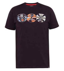 D555 Duke Big Mens Printed T-Shirt Vintage CD Plum 2XL 3XL 4XL 5XL 6XL (601607)