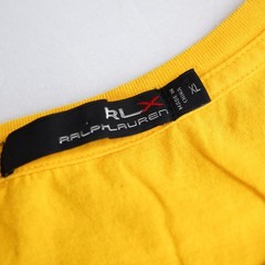 RLX Ralph Lauren T-Shirt Mens XL Yellow Short Sleeve Cotton Logo Graphic Tee