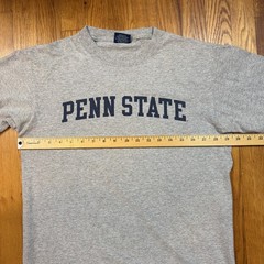 Vintage 90s Yikes Graphic T Mens M Gray Penn State University Cotton Blend