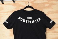 USPA POWERLIFTER platform Ready Competition T-Shirt Size Small Black
