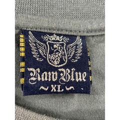 Raw Blue Men’s XL Long Sleeve Graphic Shirt Olive Green Y2K Almighty Dollar Tee