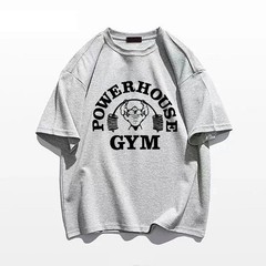 Men T-shirts Fitness Bodybuilding Cotton Shirt Oversized Rag Gym Sport Muscle.