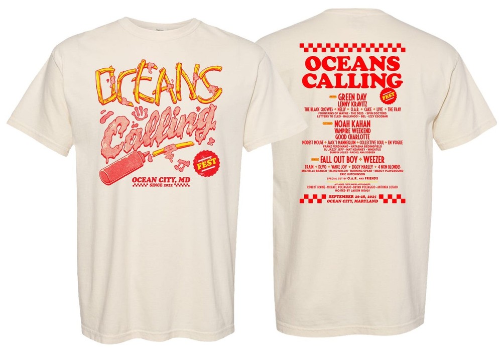 Oceans Calling Fries Lineup In Ocean City Maryland On September 26-28 2025 Tee