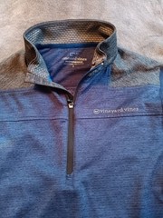 Vineyard Vines Lot 2 shirt Hoodie Long Sleeve Performance Pull Over 1/4 Zip Sz S