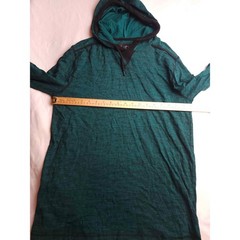 Modern Culture Mens Teal Space Dye Long Sleeve Hooded T-Shirt Medium RN 64866