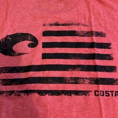 New! Costa Del Mar T-Shirt Mens X-Large Red Heathered Short Sleeve Graphic Tee