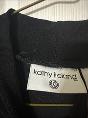 kathy ireland Black Short-Sleeve Mock Neck Tee