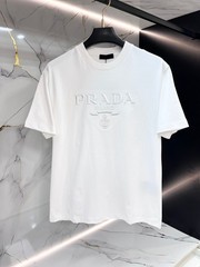 Prada 26SS Men’s Loose Round-neck Casual Short-Sleeved Shirt