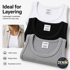 Men A-Shirt 3 6 Pack Lot Tank Top Cotton Wife Beater Ribbed Pack Undershirt S~3X