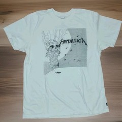 Metallica Billabong One Pushead Graphic T-Shirt Men’s Large White Concert Tee