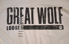 Champion Long-sleeved White Shirt Medium; Great Wolf Lodge