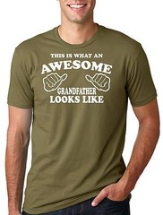 Grandfather T-shirt Awesome Grandfather Tee Shirt Grandpa Papa Tee Shirt