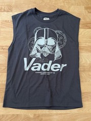 Star Wars Mad Engine Graphic Darth Vader Sleeveless T-shirt Dark Gray Small NWOT