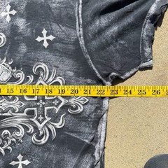 Affliction Men’s T-Shirt XL Vintage y2k grey distressed made in USA