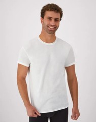 Hanes 2135P6 Mens White Crew Neck Undershirts Tagless Large 6 Pack
