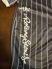 Rolling Stones Baseball Jersey Shirt Small S Black Pinstripe Tongue Logo Band