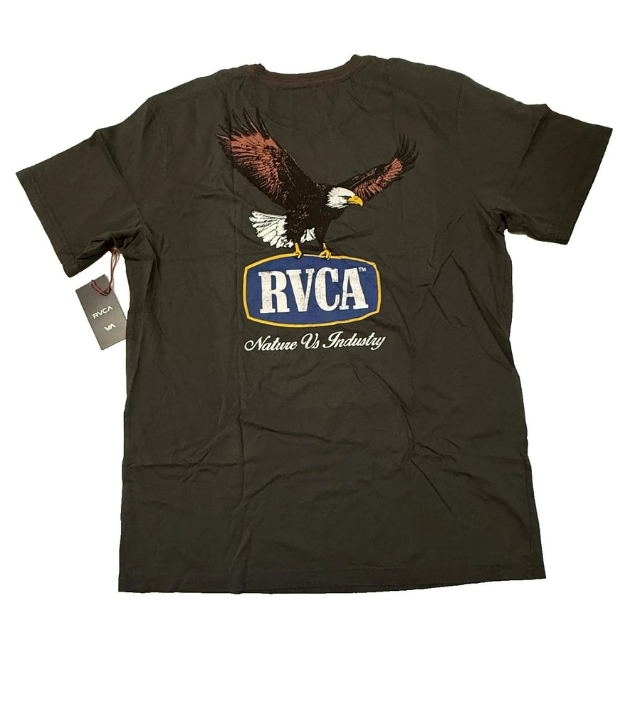 RVCA Men’s Va All The Way Short Sleeve Dark Gray L