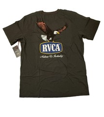RVCA Men’s Va All The Way Short Sleeve Dark Gray L