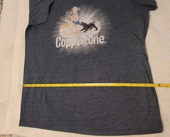 Coppertone Baby Iconic Dog&Girl Shirt Unisex X-Lg Blue Beach Graphic Gray USA