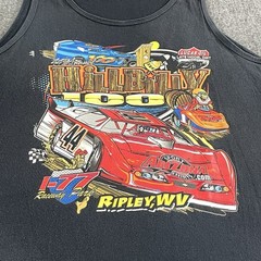 44th Annual Hillbilly 100 Racing Black Tshirt Men Size 2XL I-77 Raceway Park Tee