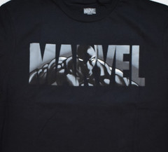 Marvel Mens Black Panther Logo Fill Black Shirt NWT XL