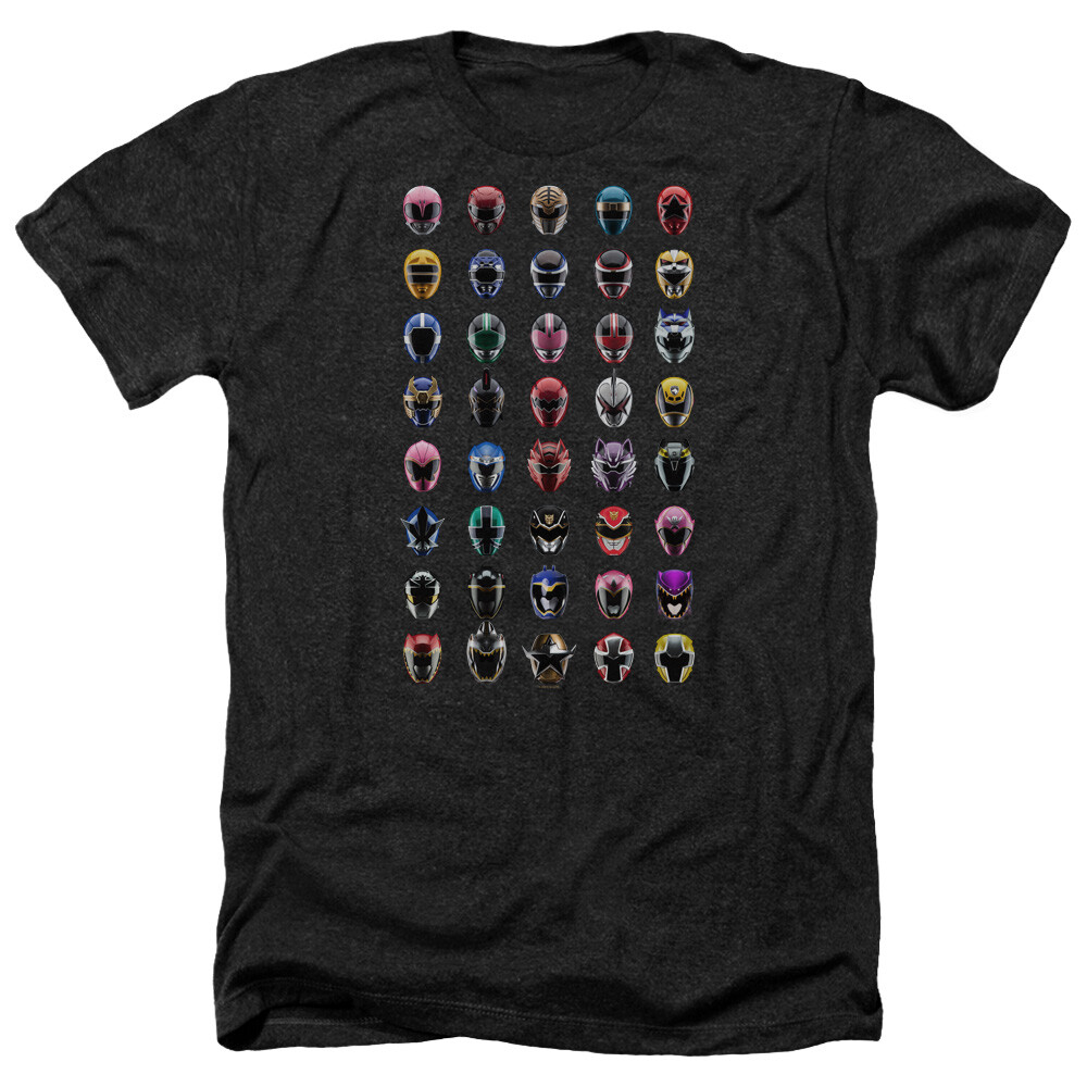 POWER RANGERS VISUAL TIMELINE Licensed Adult Men’s Heather Tee Shirt SM-3XL