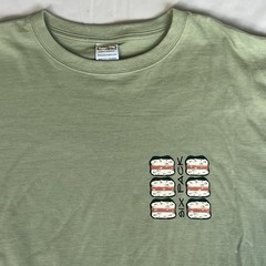 Crazy Shirts Hawaii Shirt 2XL Green Six Pack Musubi Snack Gym Workout 3149