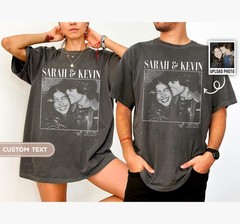 Personalized Couple Shirt Custom Photo Engagement Anniversary Gift