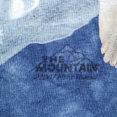 Vintage The Mountain T-shirt Mens Large Fairy Moon Tie Dye Blue Short Sleeve Y2K