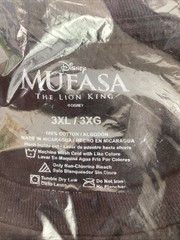 Disney Lion King Mufasa Black T-Shirt Cotton 3XL New Sealed