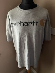 CARHARTT T-Shirt Grey Short Sleeve, Loose Fit Up To 48” Chest Large