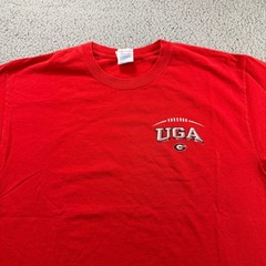 Gildan Georgia Bulldogs UGA T-Shirt Mens Large Red Anybody Anywhere Anytime Tee