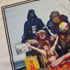 New T-Shirt PRINCESS LEIA & Friends on Beach Darth Vader Star Wars Promo XS-2XL