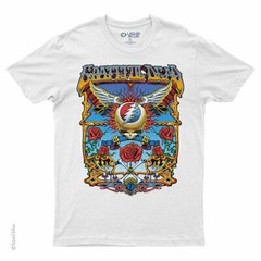 GRATEFUL DEAD-FLYING SYF- STEAL YOUR FACE-WHITE T-SHIRT S-M-L-XL-2X-3X-4X-5X-6X