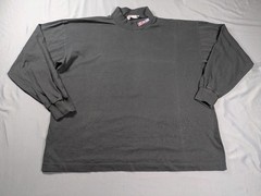 Vintage CCM Shirt Mens XL Gray Mock Neck Long Sleeve Hockey Base Layer Made USA