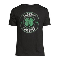Way To Celebrate 2XL 50-52 St. Patricks Day Men’s Shamrock Graphic Tee Black