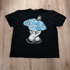 Lowbrow Art Thug Life Adi Black Tee Tattooed Bluto Brutus Popeye Shirt 2XL