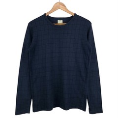 Vintage Yohji Yamamoto AAR Yohji Design Studio Blue Plaid Long Sleeve Tee Shirt