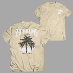 29 Palms California T-Shirt, USMC Base Tribute Graphic 2 Sides