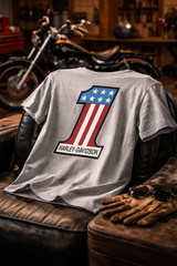 Harley-Davidson Men’s #1 Racing Tee, Gray – 99072-24VM
