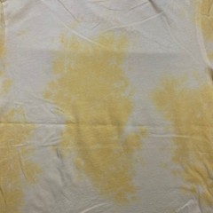 Russell Athletic T Shirt XL Mens Yellow Tie Dye Acid Wash Embroidered Logo