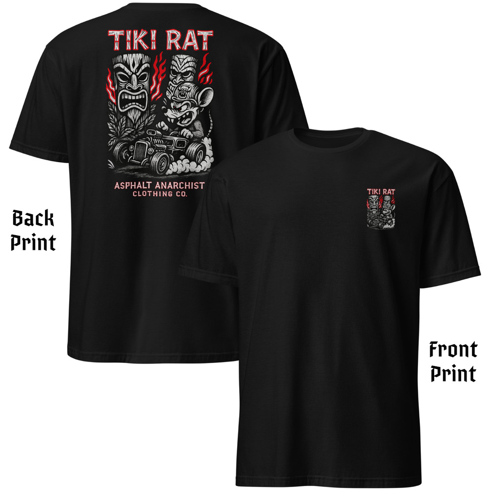 Tiki Rat | Soft-Style Tee | Back Print | Lowbrow Retro Luau Gear