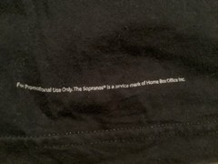 Vintage THE SOPRANOS ON A&E JUST GOT MADE Promo Promotional Black Shirt Large L