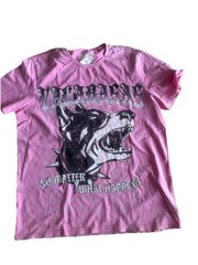 Valabasas Pink Graphic T-Shirt, Bold Dog Design
