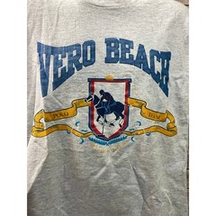 Vintage Single Stitch Vero Beach T Shirt Sz Large USA Made Polo Club -color cuff