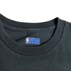 NBA Miami Heat Basketball Shirt Mens Large Black Retro Logo Short Sleeve Cotton