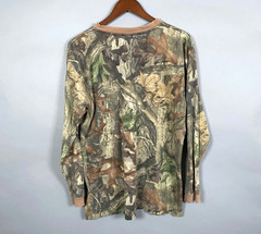 80s Ace Sportswear Camo T-Shirt Adult Large Advantage Camouflage Long Sleeve VTG